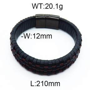 SS Leather Bangles 5BA000017vhnv-727