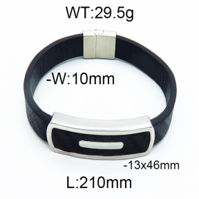 SS Leather Bangles 5BA000021vhov-727