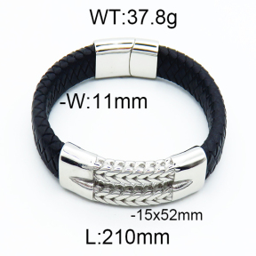 SS Leather Bangles 5BA000023vhov-727