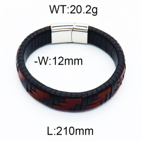 SS Leather Bangles 5BA000028vhmv-727