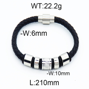 SS Leather Bangles 5BA000029ahlv-727