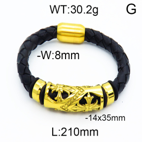 SS Leather Bangles 5BA000037vhmv-727