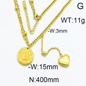SS Gold-Plated Necklaces 5N2000136bhva-669