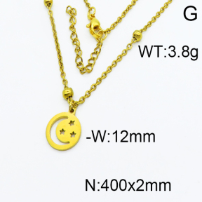 SS Gold-Plated Necklaces 5N2000173ablb-368