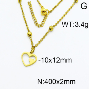 SS Gold-Plated Necklaces 5N2000175ablb-368