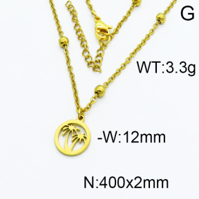 SS Gold-Plated Necklaces 5N2000187ablb-368