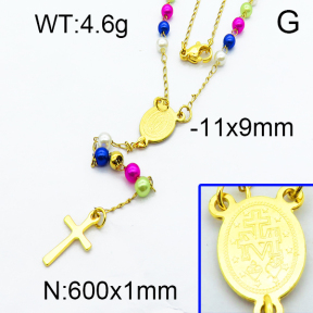 SS Rosary Necklaces 5N3000022bhva-642