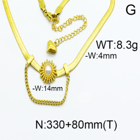 SS Shell Pearl Necklaces 5N3000024bhva-669