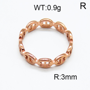 SS Rose Gold-plated Rings 6#--9# 5R2000017vbll-362