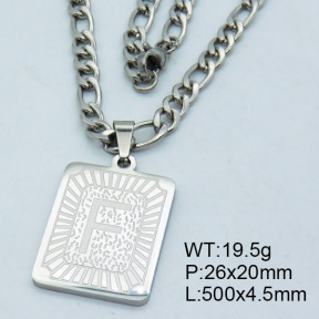 SS Steel Necklaces 3N2002162vhha-611