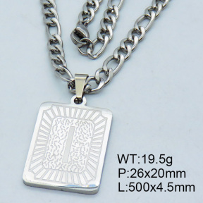 SS Steel Necklaces 3N2002165vhha-611