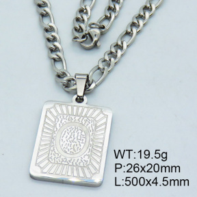 SS Steel Necklaces 3N2002171vhha-611