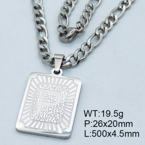 SS Steel Necklaces 3N2002172vhha-611