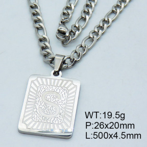 SS Steel Necklaces 3N2002175vhha-611