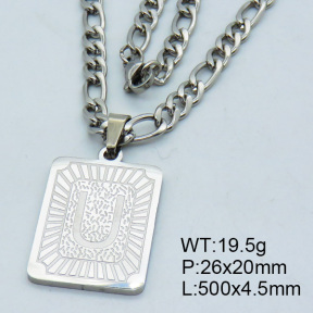 SS Steel Necklaces 3N2002177vhha-611
