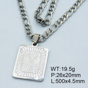 SS Steel Necklaces 3N2002180vhha-611