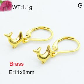 Brass Dangle Earring F3E200218avja-J125