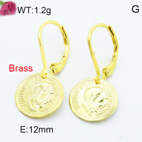 Brass Dangle Earring F3E200239avja-J125