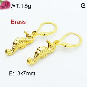 Brass Dangle Earring F3E200314avja-J125