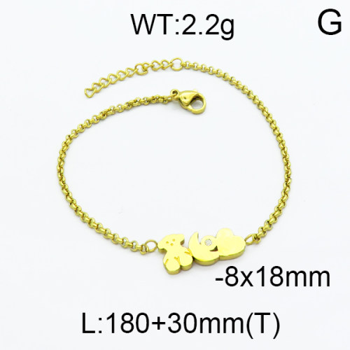 SS Bear Bracelets 5B4000088vbpb-341