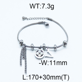 SS Stone Bracelets 5B4000097vhha-488