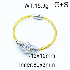 SS Crystal Stone Bangles 5BA400014bbov-387