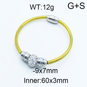 SS Crystal Stone Bangles 5BA400018bbov-387