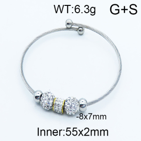 SS Crystal Stone Bangles 5BA400026vbmb-387