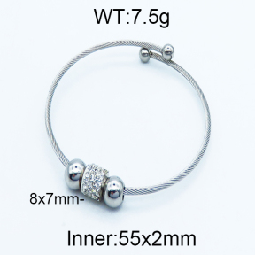 SS Crystal Stone Bangles 5BA400027vbmb-387