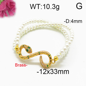 Brass Beads Bracelet F5B400057bhva-J45