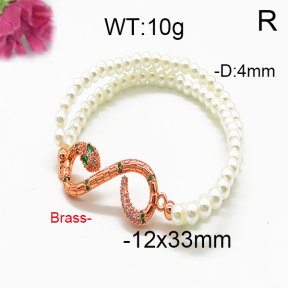 Brass Beads Bracelet F5B400058bhva-J45