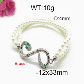 Brass Beads Bracelet F5B400059bhva-J45
