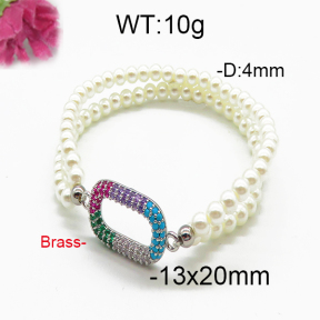 Brass Beads Bracelet F5B400062bhva-J45