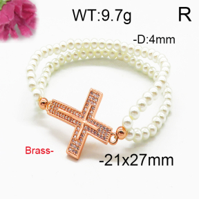 Brass Beads Bracelet F5B400064bhva-J45