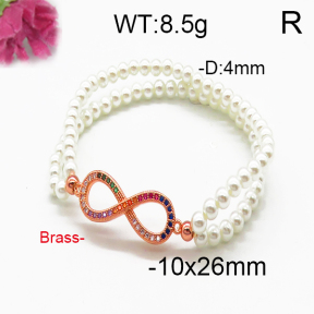 Brass Beads Bracelet F5B400067bhva-J45