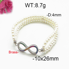 Brass Beads Bracelet F5B400068bhva-J45