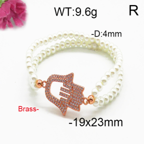 Brass Beads Bracelet F5B400070bhva-J45