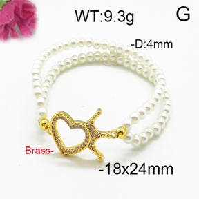 Brass Beads Bracelet F5B400072bhva-J45