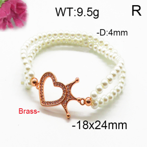 Brass Beads Bracelet F5B400073bhva-J45