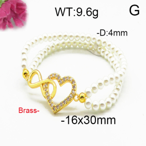Brass Beads Bracelet F5B400075bhva-J45