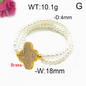 Brass Beads Bracelet F5B400078bhva-J45