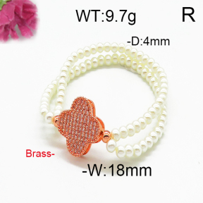 Brass Beads Bracelet F5B400079bhva-J45