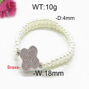 Brass Beads Bracelet F5B400080bhva-J45