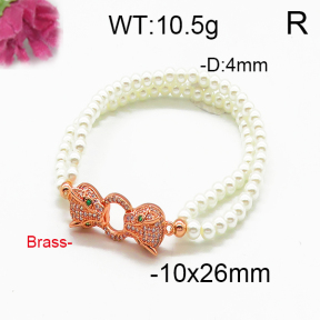 Brass Beads Bracelet F5B400082bhva-J45