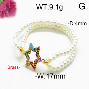 Brass Beads Bracelet F5B400087bhva-J45