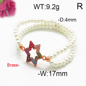 Brass Beads Bracelet F5B400088bhva-J45