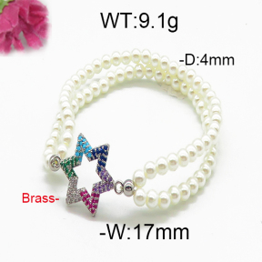 Brass Beads Bracelet F5B400089bhva-J45