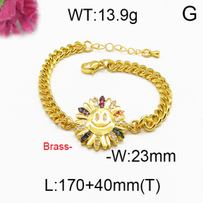 Brass Micro Pave Bracelet F5B400091vhov-J40