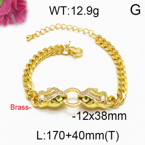 Brass Micro Pave Bracelet F5B400094vhov-J40