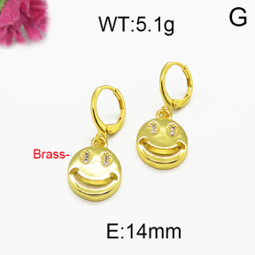 Brass Stone Dangle Earring F5E400024vhha-J40